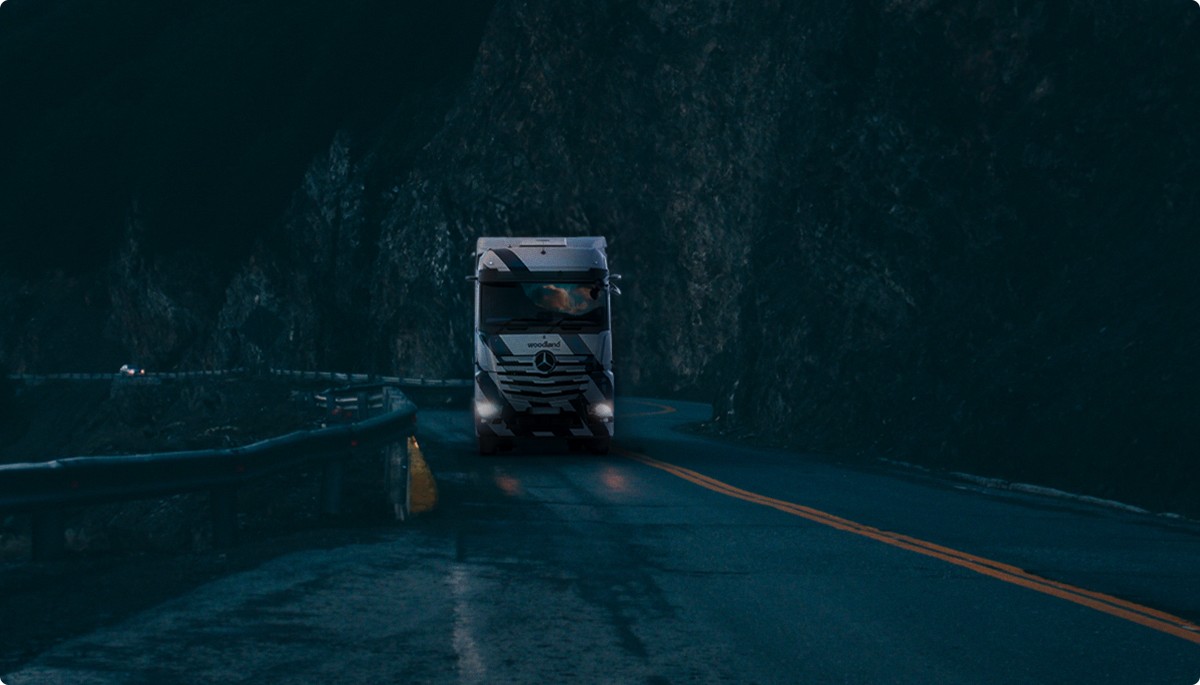 Woodland Group 澳洲幸运五168体彩开奖网 truck on road at night